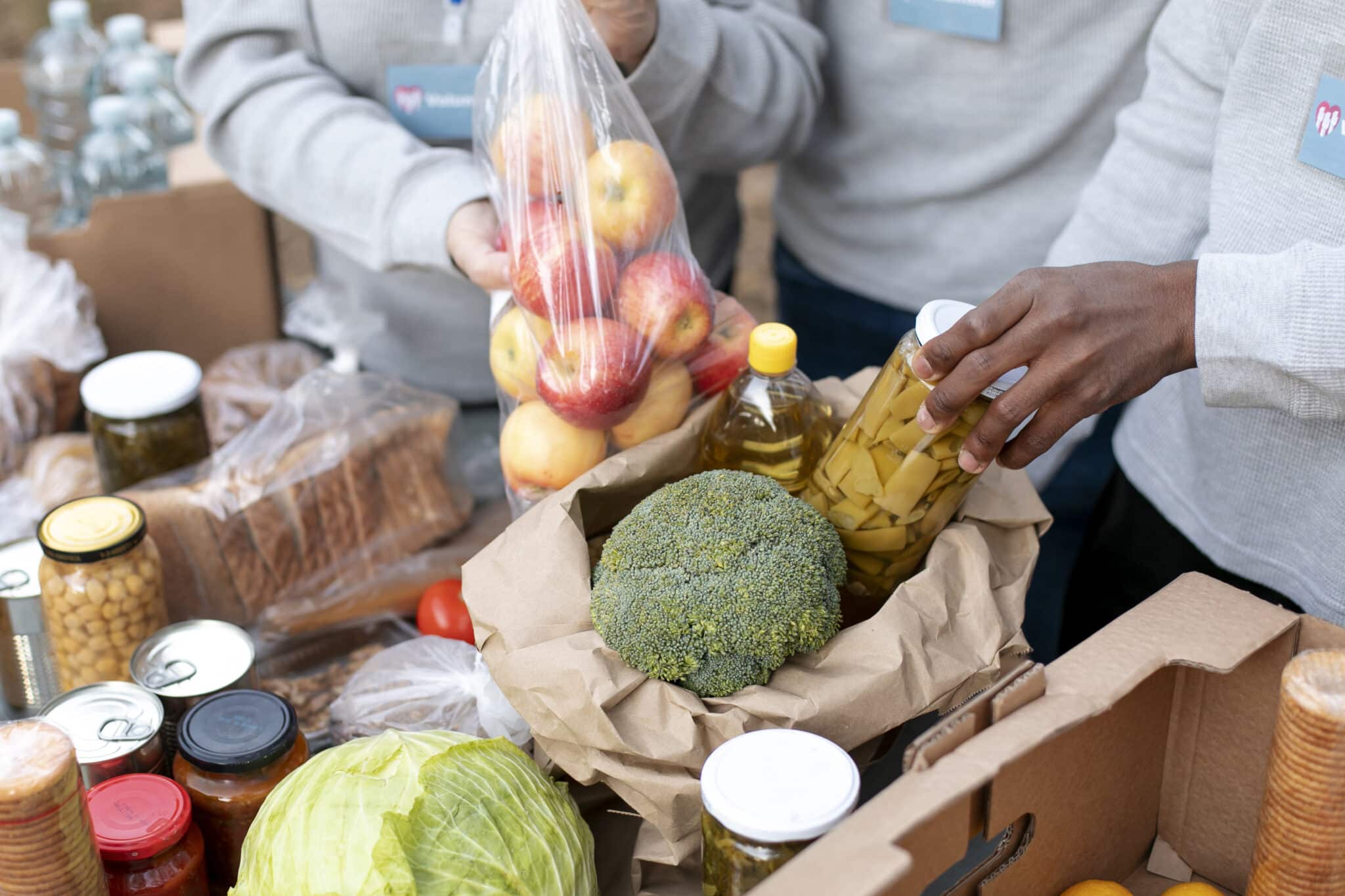 Benevoles Qui Collectent Dons Nourriture - innovation Secteur agroalimentaire